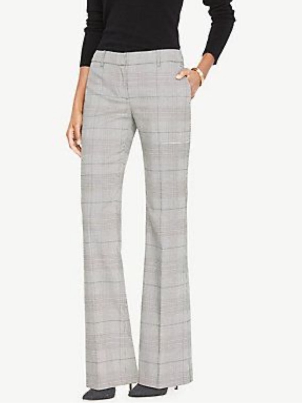 Ann Taylor The Madison Trouser In Glen Plaid Devin Fit Size 10